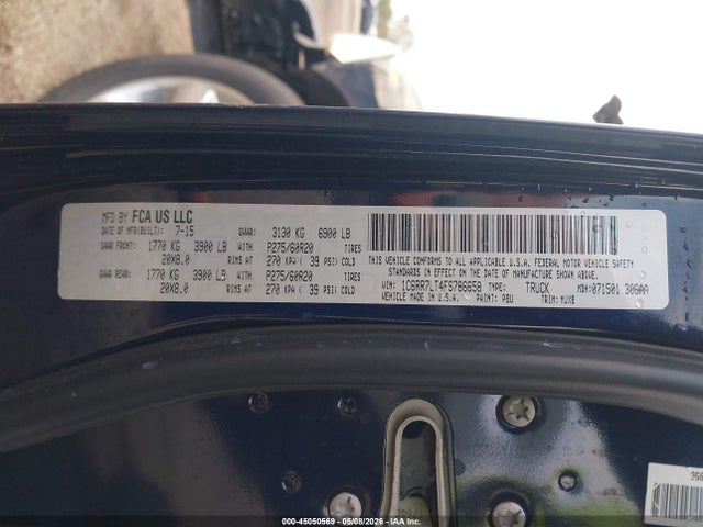 45050569 :رقم المزاد ، 1C6RR7LT4FS786658 vin ، 2015 Ram 1500 Big Horn مزاد بيع