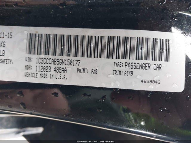 Продажа на аукционе авто 2016 Chrysler 200 Limited, vin: 1C3CCCAB9GN150177, номер лота: 45050767