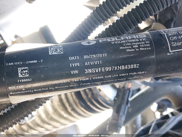 3NSVFE997KH843882 Polaris Rzr Xp 4 1000 Eps