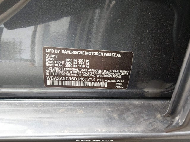 Продаж на аукціоні авто 2013 Bmw 328i, vin: WBA3A5C56DJ461313, номер лоту: 45050946