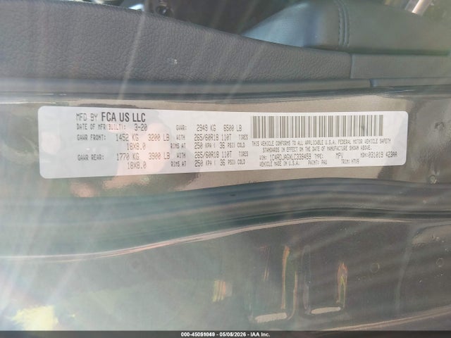 Продаж на аукціоні авто 2020 Dodge Durango Sxt Plus Awd, vin: 1C4RDJAGXLC339459, номер лоту: 45051049