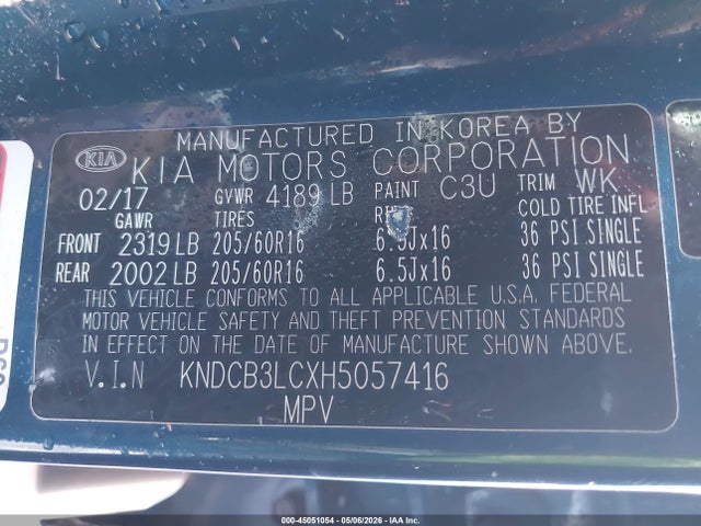 Продаж на аукціоні авто 2017 Kia Niro Lx, vin: KNDCB3LCXH5057416, номер лоту: 45051054