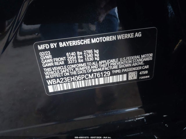 BMW 740 I 2023 WBA23EH06PCM76129 Image 9