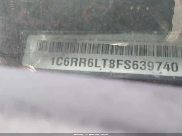 45051134 :رقم المزاد ، 1C6RR6LT8FS639740 vin ، 2015 Ram 1500 Outdoorsman مزاد بيع