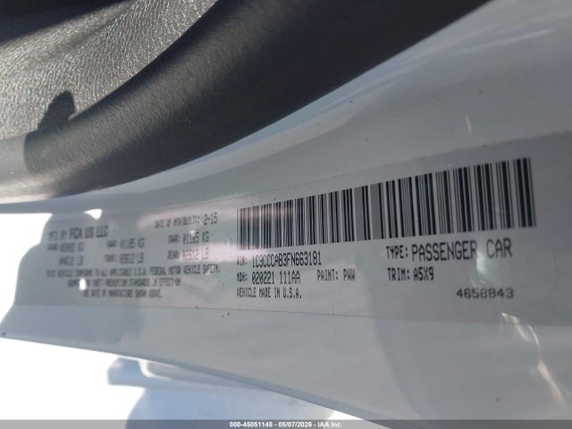 Продаж на аукціоні авто 2015 Chrysler 200 Limited, vin: 1C3CCCAB3FN663181, номер лоту: 45051148