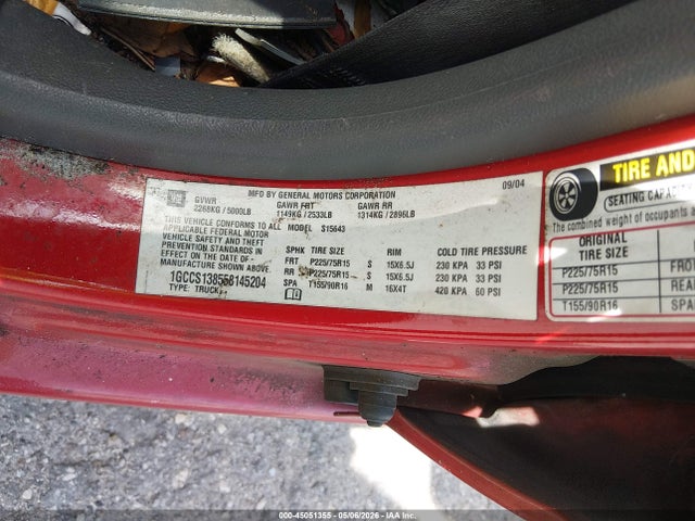Продажа на аукционе авто 2005 Chevrolet Colorado Ls, vin: 1GCCS138558145204, номер лота: 45051355