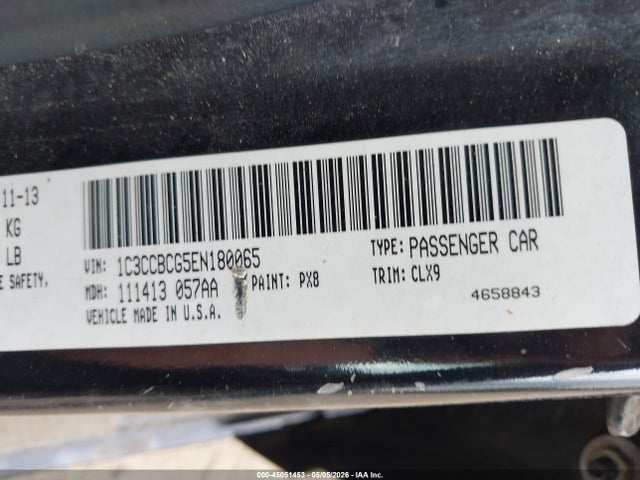 Продаж на аукціоні авто 2014 Chrysler 200 Limited, vin: 1C3CCBCG5EN180065, номер лоту: 45051453