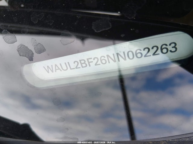 Aukcja sprzedaży 2022 Audi A6 Premium Plus 55 Tfsi Quattro S Tronic, vin: WAUL2BF26NN062263, numer aukcji: 45051483