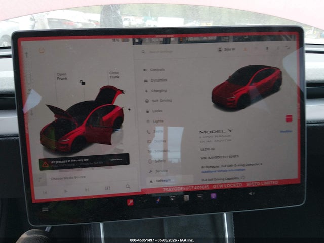 Aukcja sprzedaży 2026 Tesla Model Y All-wheel Drive/long Range Launch Series/premium All-wheel Drive, vin: 7SAYGDEE9TF401615, numer aukcji: 45051497