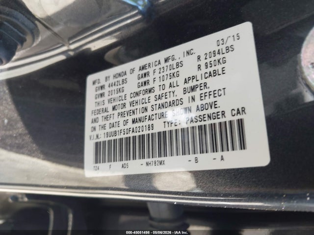Aukcja sprzedaży 2015 Acura Tlx Tech, vin: 19UUB1F50FA020189, numer aukcji: 45051498