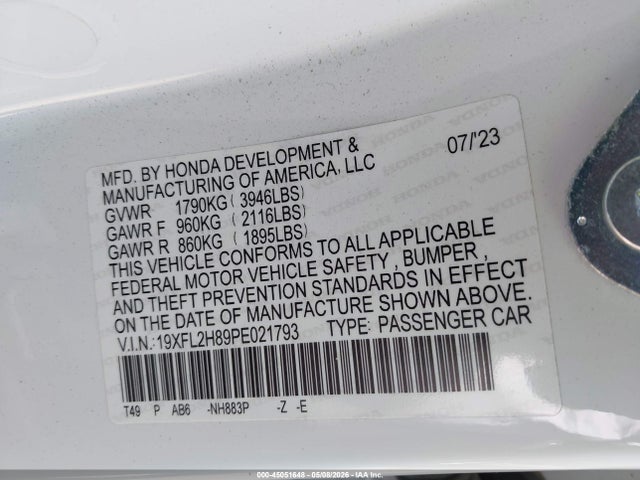Honda Civic Sport 2023 19XFL2H89PE021793 Image 9
