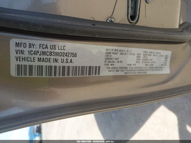 Jeep Cherokee Latitude 4x4 2021 1C4PJMCB3MD242750 Image 9