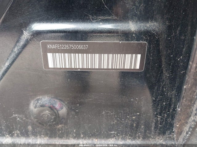 Продаж на аукціоні авто 2007 Kia Spectra Sx, vin: KNAFE122675006637, номер лоту: 45051771
