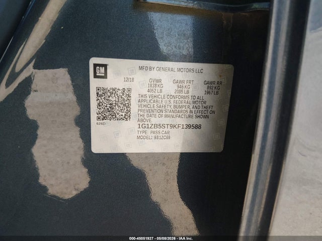 1G1ZB5ST9KF139588 Chevrolet Malibu 1ls