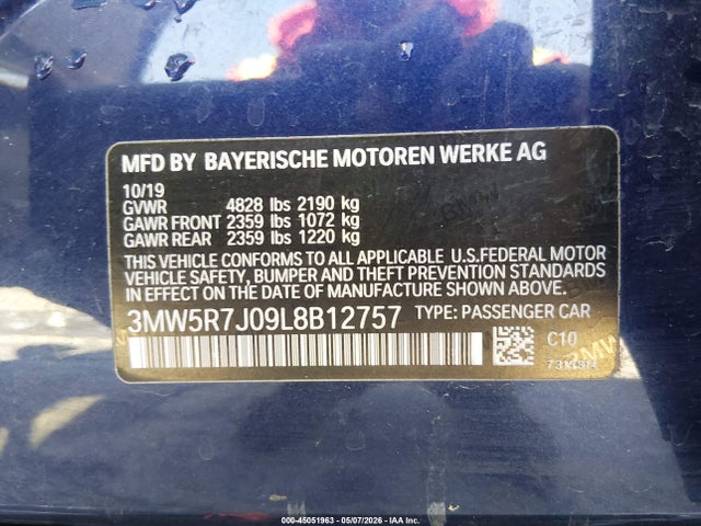 3MW5R7J09L8B12757 BMW 330i Xdrive
