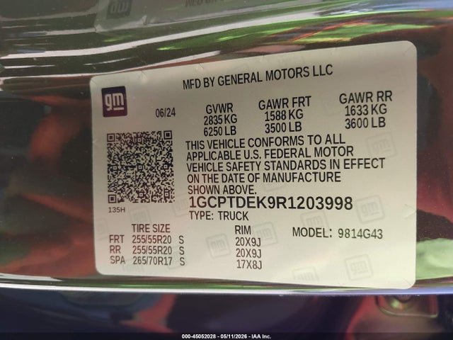 1GCPTDEK9R1203998 Chevrolet Colorado 4wd Z71