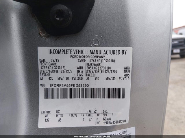 Ford F-350 Xl 2015 1FDRF3A65FED58390 Image 9