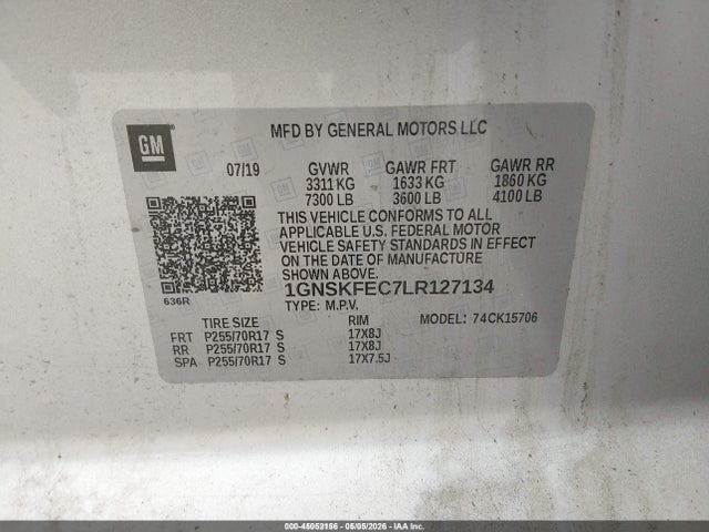 Chevrolet Tahoe 2020 1GNSKFEC7LR127134 Image 23
