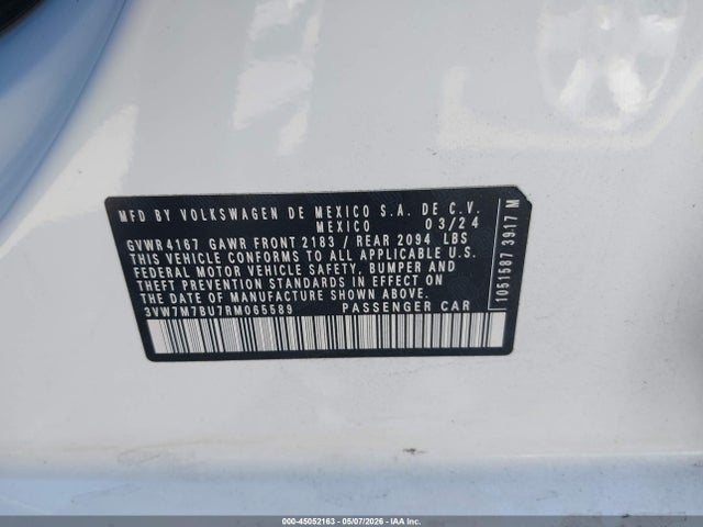 3VW7M7BU7RM065589 Volkswagen Jetta 1.5t Se
