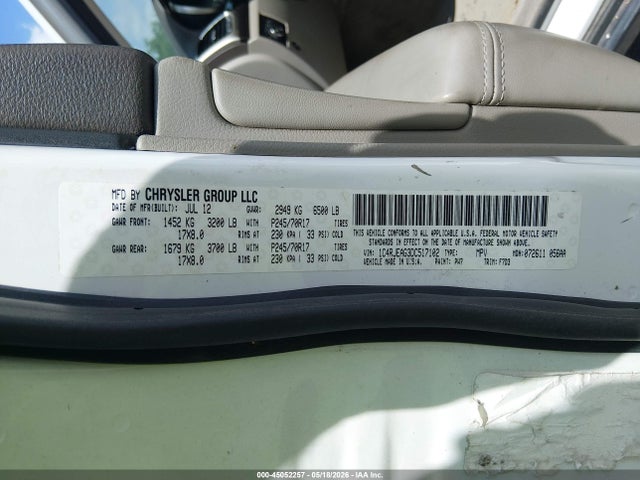 45052257 :رقم المزاد ، 1C4RJEAG3DC517102 vin ، 2013 Jeep Grand Cherokee Laredo مزاد بيع