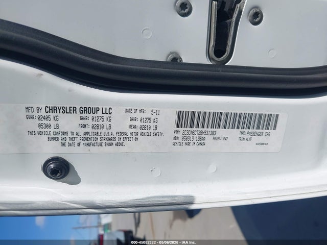 Продаж на аукціоні авто 2011 Chrysler 300c, vin: 2C3CA6CT2BH531383, номер лоту: 45052322