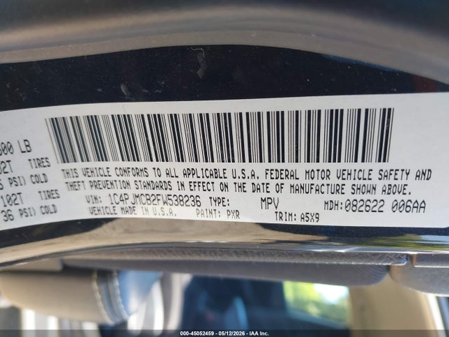 Продаж на аукціоні авто 2015 Jeep Cherokee Latitude, vin: 1C4PJMCB2FW538236, номер лоту: 45052459