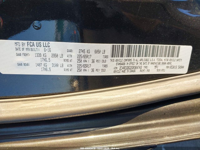 2C4RDGBG2GR364743 Dodge Grand Caravan American Value Pkg