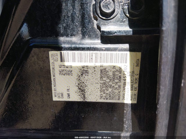 45052550 :رقم المزاد ، 1N4AL2APXBN457302 vin ، 2011 Nissan Altima 2.5 S مزاد بيع