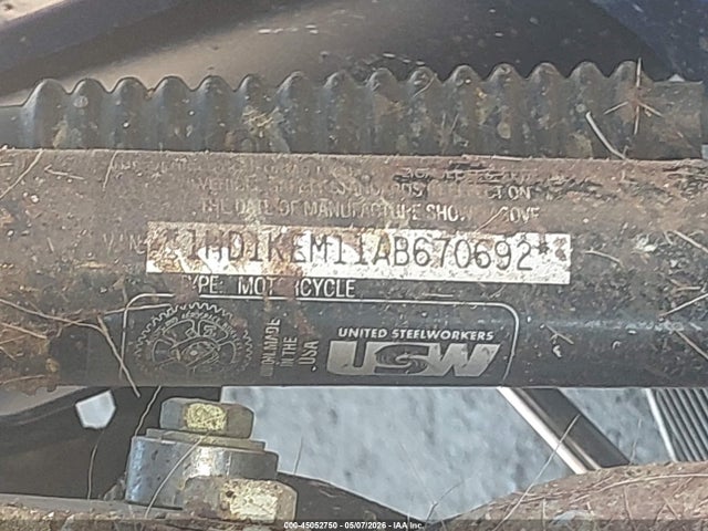Продаж на аукціоні авто 2010 Harley-davidson Flhtk, vin: 1HD1KEM11AB670692, номер лоту: 45052750
