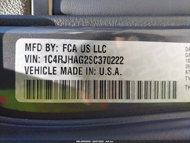 Продажа на аукционе авто 2025 Jeep Grand Cherokee Altitude X 4x4, vin: 1C4RJHAG2SC370222, номер лота: 45052808