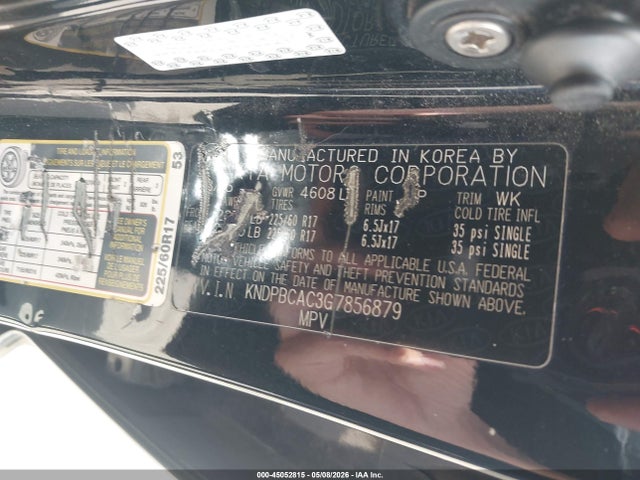 Aukcja sprzedaży 2016 Kia Sportage Lx, vin: KNDPBCAC3G7856879, numer aukcji: 45052815