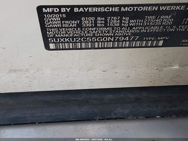 2016 Bmw X6 Xdrive35i მანქანა იყიდება აუქციონზე, vin: 5UXKU2C55G0N79477, აუქციონის ნომერი: 45053023