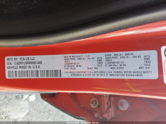 1C6SRFU94MN901446 RAM 1500