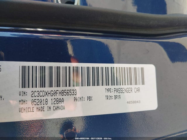 Продажа на аукционе авто 2015 Dodge Charger Sxt, vin: 2C3CDXHG0FH856533, номер лота: 45053164