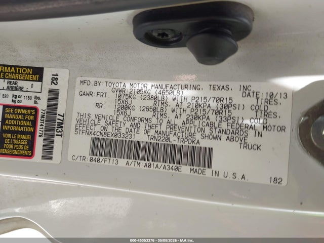 5TFNX4CN8EX033231 Toyota Tacoma