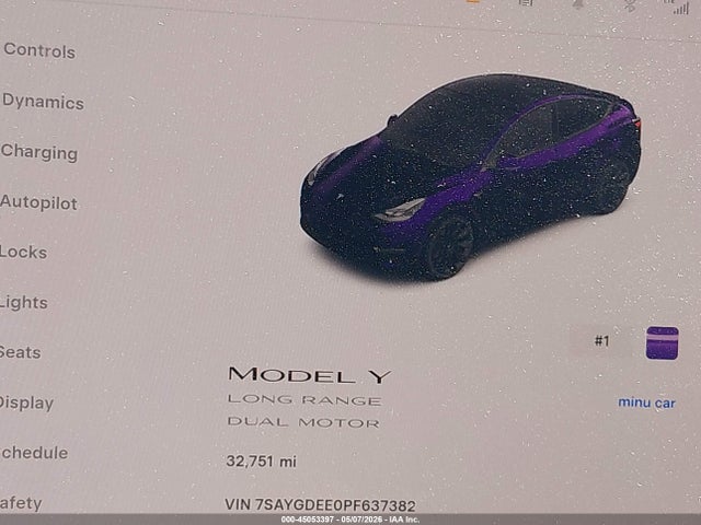 Продаж на аукціоні авто 2023 Tesla Model Y Awd/long Range Dual Motor All-wheel Drive, vin: 7SAYGDEE0PF637382, номер лоту: 45053397
