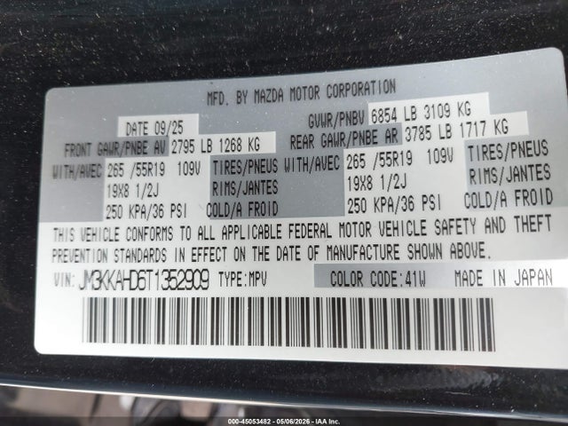 JM3KKAHD6T1352909 Mazda Cx-90 3.3 Turbo Select