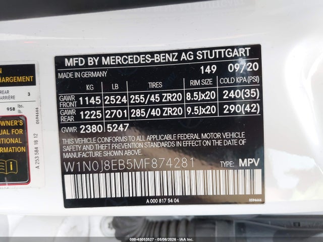 Продажа на аукционе авто 2021 Mercedes-benz Glc 300 4matic Coupe, vin: W1N0J8EB5MF874281, номер лота: 45053527