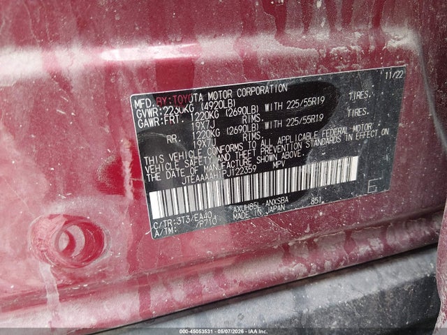Aukcja sprzedaży 2023 Toyota Venza Limited, vin: JTEAAAAH1PJ122359, numer aukcji: 45053531