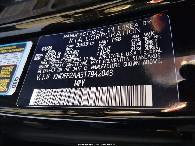 45053602 :رقم المزاد ، KNDEP2AA3T7942043 vin ، 2026 Kia Seltos Lx مزاد بيع
