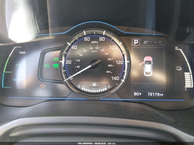 KMHC65LC8JU100285 Hyundai Ioniq Hybrid Blue