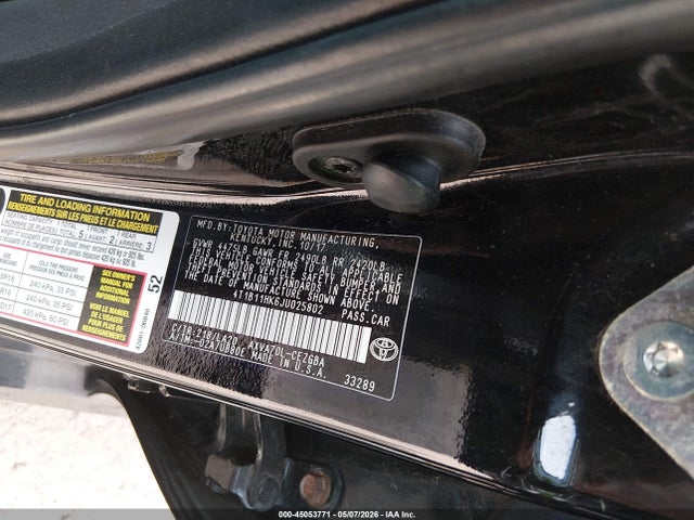 Aukcja sprzedaży 2018 Toyota Camry Xle, vin: 4T1B11HK6JU025802, numer aukcji: 45053771