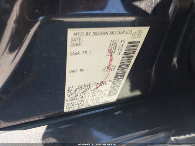1N4AL3AP3GN310087 Nissan Altima 2.5 S