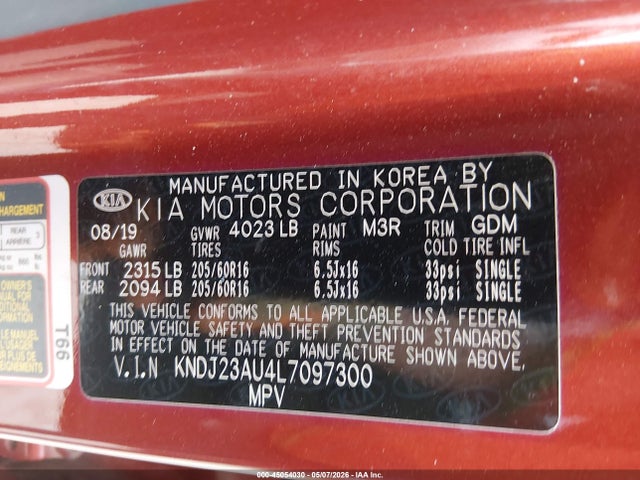 Продажа на аукционе авто 2020 Kia Soul Lx, vin: KNDJ23AU4L7097300, номер лота: 45054030