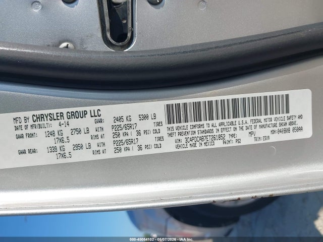 2014 Dodge Journey American Value Pkg მანქანა იყიდება აუქციონზე, vin: 3C4PDCAB7ET261852, აუქციონის ნომერი: 45054102