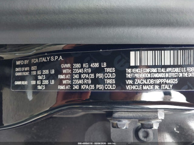 Продажа на аукционе авто 2023 Jeep Renegade (red) Edition 4x4, vin: ZACNJDB19PPP44925, номер лота: 45054118