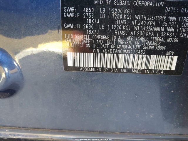 4S4BTANC0M3173462 Subaru Outback Limited