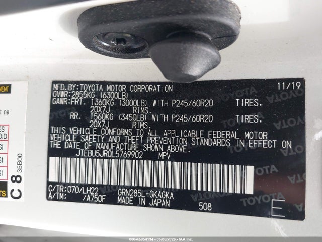 JTEBU5JR0L5769902 Toyota 4runner Nightshade Special Edition
