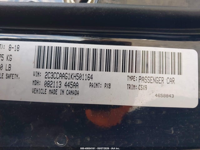 Aukcja sprzedaży 2019 Chrysler 300 Touring, vin: 2C3CCAAG1KH501164, numer aukcji: 45054161