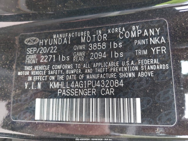KMHLL4AG1PU432084 Hyundai ELANTRA SE
